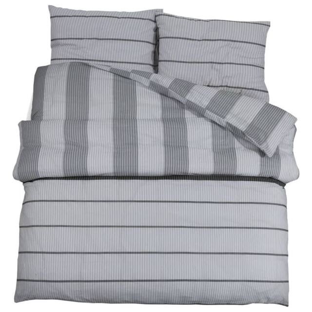 Berkfield Home Duvet Cover Set Grey 200x220 cm Cotton - image 1