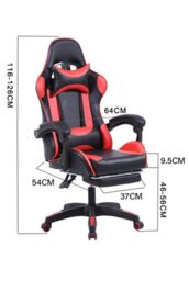 Groundlevel Executive Racing Style Gaming & Office Chair in Red - thumbnail 4