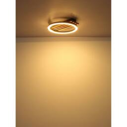 Netlighting Tisha 34x30cm Semi Flush Ceiling Light Matt Black LED 3000K - Size: 34x30 cm - thumbnail 5
