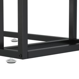 Berkfield Home Computer Side Table Black 50x35x65 cm Tempered Glass - Size: 50 x 35 x 65 cm - thumbnail 6