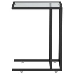 Berkfield Home Computer Side Table Black 50x35x65 cm Tempered Glass - Size: 50 x 35 x 65 cm - thumbnail 4