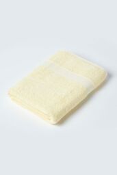 Homescapes 500 GSM Turkish Cotton Towel Soft, Absorbent & Quick-Drying in Yellow - thumbnail 4