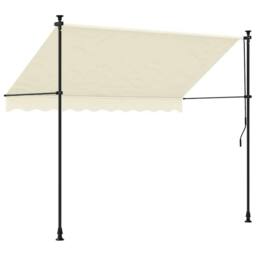Berkfield Home Retractable Awning Cream 300x150 cm Fabric & Steel - thumbnail 5