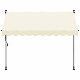 Berkfield Home Retractable Awning Cream 300x150 cm Fabric & Steel