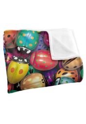 JQ Licensing Royce Mcclure Beetlemania Colorful Beetle Pattern Silky Touch Super Soft Throw Blanket 152 X 127 cm in White - thumbnail 3
