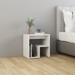 Berkfield Home Bed Cabinets 2 pcs High Gloss White 40x30x40 cm Engineered Wood - Size: 40 x 30 x 40 cm - thumbnail 6