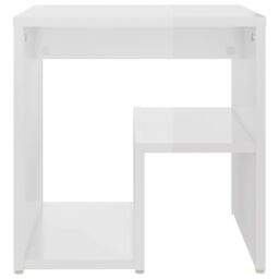 Berkfield Home Bed Cabinets 2 pcs High Gloss White 40x30x40 cm Engineered Wood - Size: 40 x 30 x 40 cm - thumbnail 4