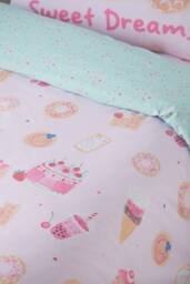 Catherine Lansfield 'Sweet Treats' Reversible Duvet Cover Set in Pink - Size: Double - thumbnail 4