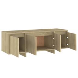 Berkfield Home TV Cabinet Sonoma Oak 120x30x40.5 cm Engineered Wood in Beige - thumbnail 7