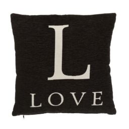 Orsina Love Words Cushion in Black - thumbnail 3