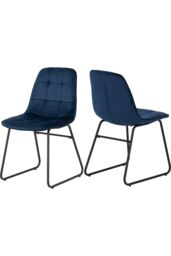 Seconique Hamilton Large Dining Set with Lukas Chairs in Blue - thumbnail 4