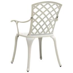 Berkfield Home Garden Chairs 4 pcs Cast Aluminium White - thumbnail 5