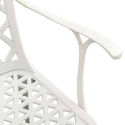 Berkfield Home Garden Chairs 4 pcs Cast Aluminium White - thumbnail 6