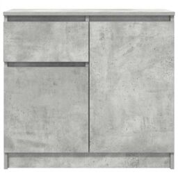 Berkfield Home Sideboard with Drawer Concrete Grey 71x35x65 cm Engineered Wood - Size: 71 x 35 x 65 cm - thumbnail 6