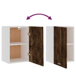 Berkfield Home Hanging Cabinet Smoked Oak 39.5x31x60 cm Engineered Wood in Brown - thumbnail 8