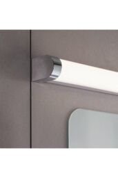 Netlighting Moda LED 1 Light Bathroom Wall White Ribbed Chrome Abs Plastic IP44 - thumbnail 5