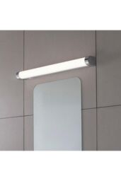 Netlighting Moda LED 1 Light Bathroom Wall White Ribbed Chrome Abs Plastic IP44 - thumbnail 2