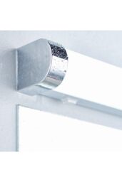 Netlighting Moda LED 1 Light Bathroom Wall White Ribbed Chrome Abs Plastic IP44 - thumbnail 6
