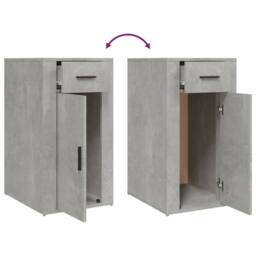 Berkfield Home Decorative Desk Cabinet Concrete Grey 40x49x75 cm Engineered Wood - Size: 40 x 49 x 75 cm - thumbnail 9
