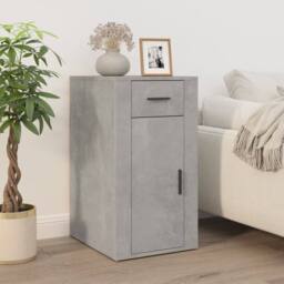 Berkfield Home Decorative Desk Cabinet Concrete Grey 40x49x75 cm Engineered Wood - Size: 40 x 49 x 75 cm - thumbnail 2