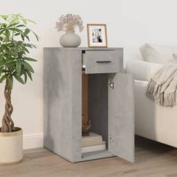 Berkfield Home Decorative Desk Cabinet Concrete Grey 40x49x75 cm Engineered Wood - Size: 40 x 49 x 75 cm - thumbnail 1