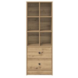 Berkfield Home Artisan Oak Shelving Unit Artisan Oak Engineered wood Medium in Brown - thumbnail 5