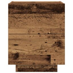 Berkfield Home Bedside Cabinet with LED Lights Old Wood 45x40x55 cm in Brown - Size: 45 x 40 x 55 cm - thumbnail 6