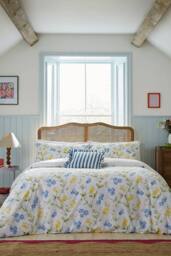 Helena Springfield 'Sweetpea' Cotton Duvet Cover Set in White - Size: Single - thumbnail 1