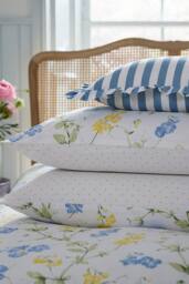 Helena Springfield 'Sweetpea' Cotton Duvet Cover Set in White - Size: Single - thumbnail 5