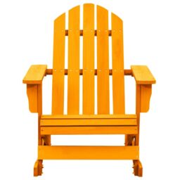 Berkfield Home Garden Adirondack Rocking Chair Solid Fir Wood Orange - thumbnail 2