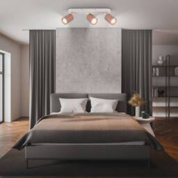 BRILONER 3 Way Ceiling Light Spotlight GU10 Flush Adjustable Metal Coffee in Brown - thumbnail 7