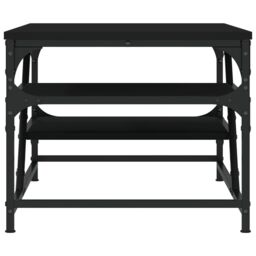 Berkfield Home Coffee Table Black 100x49x40 cm Engineered Wood - Size: 100 x 49 x 40 cm - thumbnail 5