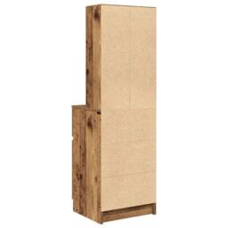 Berkfield Home Durable Bedside Cabinet Old Wood 39x35x125 cm Engineered Wood - Size: 39 x 35 x 125 cm - thumbnail 8