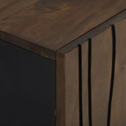 Berkfield Home Bathroom Sink Cabinet 62 x 33 x 58 cm ‚Äì Sturdy mango wood design in Brown - thumbnail 7