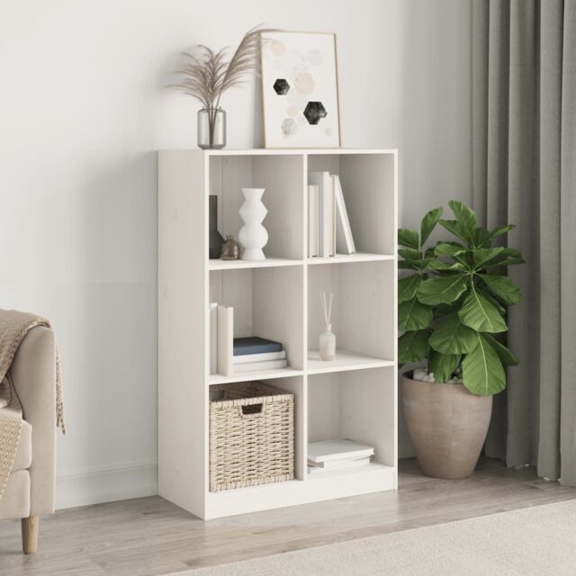 Berkfield Home Bookcase White 70x33x110 cm Solid Wood Pine - Size: 70 x 33 x 110 cm - image 1