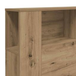 Berkfield Home Headboard Cabinet Artisian Oak 180x18.5x102.5 cm Engineered Wood in Brown - thumbnail 7
