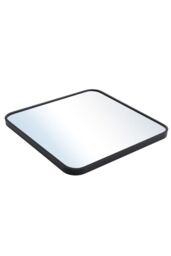 Living and Home 70 x 70Cm Modern Square Wall Mirror With Aluminum Alloy Frame in Black - Size: 70 x 70 cm - thumbnail 2