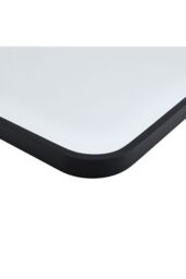 Living and Home 70 x 70Cm Modern Square Wall Mirror With Aluminum Alloy Frame in Black - Size: 70 x 70 cm - thumbnail 5