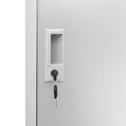 Berkfield Home Locker Cabinet Light Grey 90x45x92.5 cm Steel - thumbnail 6