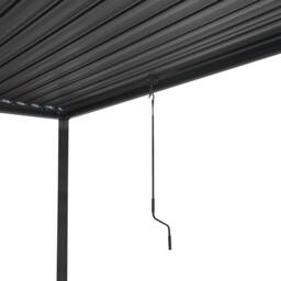 Monstershop Aluminium Pergola With Anthracite Blinds & 2 Shutter Panels - 3m x 4m in Grey - thumbnail 7