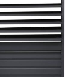 Monstershop Aluminium Pergola With Anthracite Blinds & 2 Shutter Panels - 3m x 4m in Grey - thumbnail 3