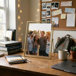 "Nicola Spring Standing Metal Photo Frame - 8"" x 10"" - Picture Display Poster Frame in Gold" - thumbnail 7