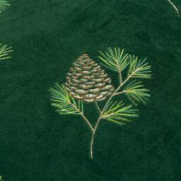 Furn Winter Pines Faux Fur Cushion in Green - Size: 43 cm x 43 cm - thumbnail 3