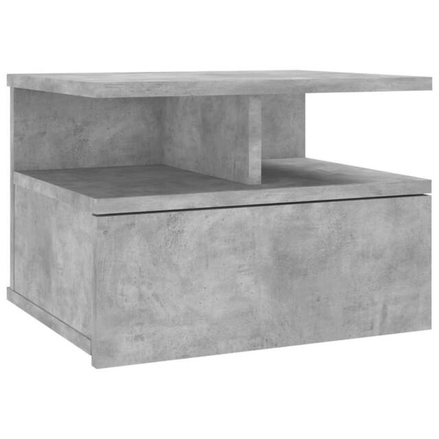 Berkfield Home Floating Nightstand Concrete Grey 40x31x27cm Engineered Wood - Size: 40 x 31 x 27 cm - image 1