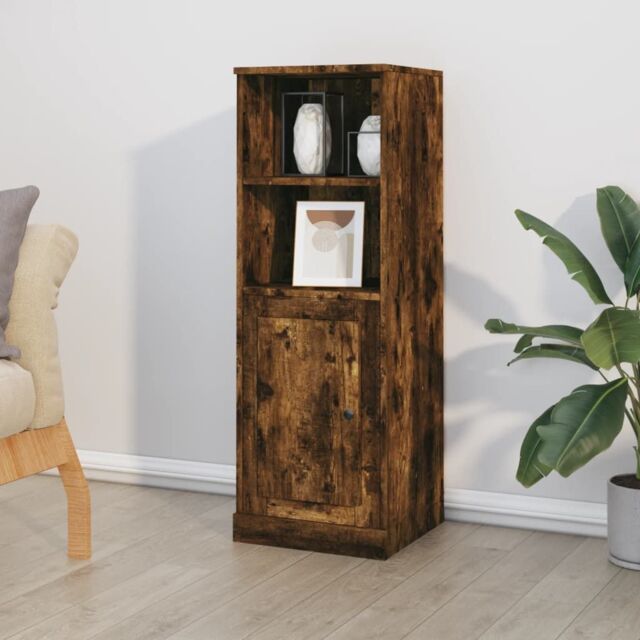 Berkfield Home Highboard Smoked Oak 36x35.5x103.5 cm Engineered Wood in Brown - image 1