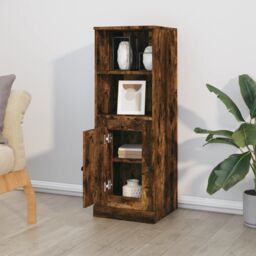 Berkfield Home Highboard Smoked Oak 36x35.5x103.5 cm Engineered Wood in Brown - thumbnail 3