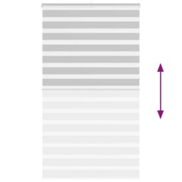 Berkfield Home Zebra Blind Light Grey 120x230 cm Fabric Width 115.9 cm Polyester - thumbnail 5