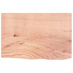 Berkfield Home Wall Shelf Light Brown 60x40x2 cm Treated Solid Wood Oak - Size: 60 x 40 x 2 cm - thumbnail 2