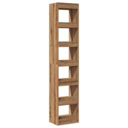 Berkfield Home Book Cabinet/Room Divider Artisan Oak 40x30x198 cm in Brown - Size: 40 x 30 x 198 cm - thumbnail 2