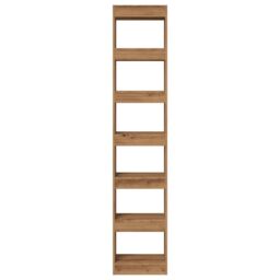 Berkfield Home Book Cabinet/Room Divider Artisan Oak 40x30x198 cm in Brown - Size: 40 x 30 x 198 cm - thumbnail 4